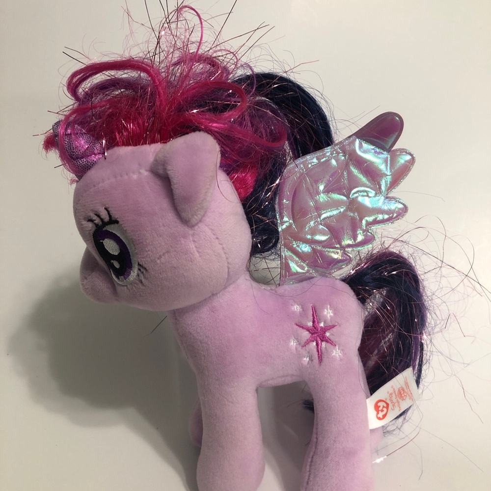 Ty twilight sparkle my little‎ pony unicorn plush toy 7” purple